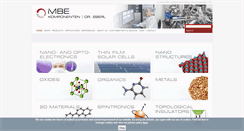 Desktop Screenshot of mbe-komponenten.de